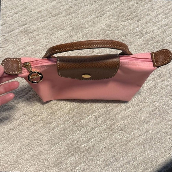 NWT Longchamp Le Pliage Pink Cosmetic Bag | Stylish & Durable Case - Picture 2 of 7